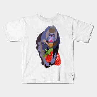 Baboon and Strawberry Kids T-Shirt